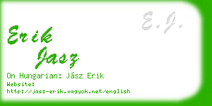 erik jasz business card